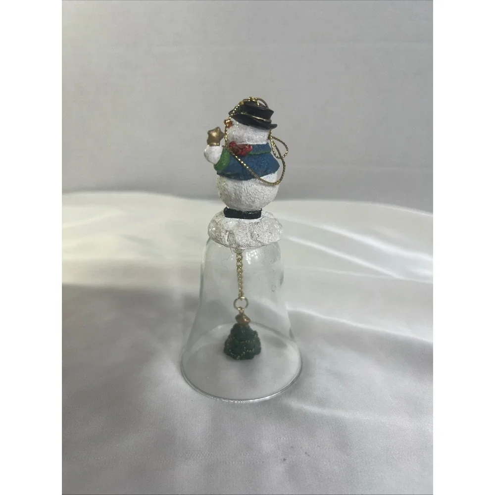 1996 Snowman Ornament Christmas Avon Gift Tree Collection Holiday‎ Glass Bell